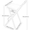 Folding Bar Stool with Backrest, Natural, 65 cm Seat Height view 3