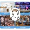 Folding Bar Stool with Backrest, Natural, 65 cm Seat Height view 4