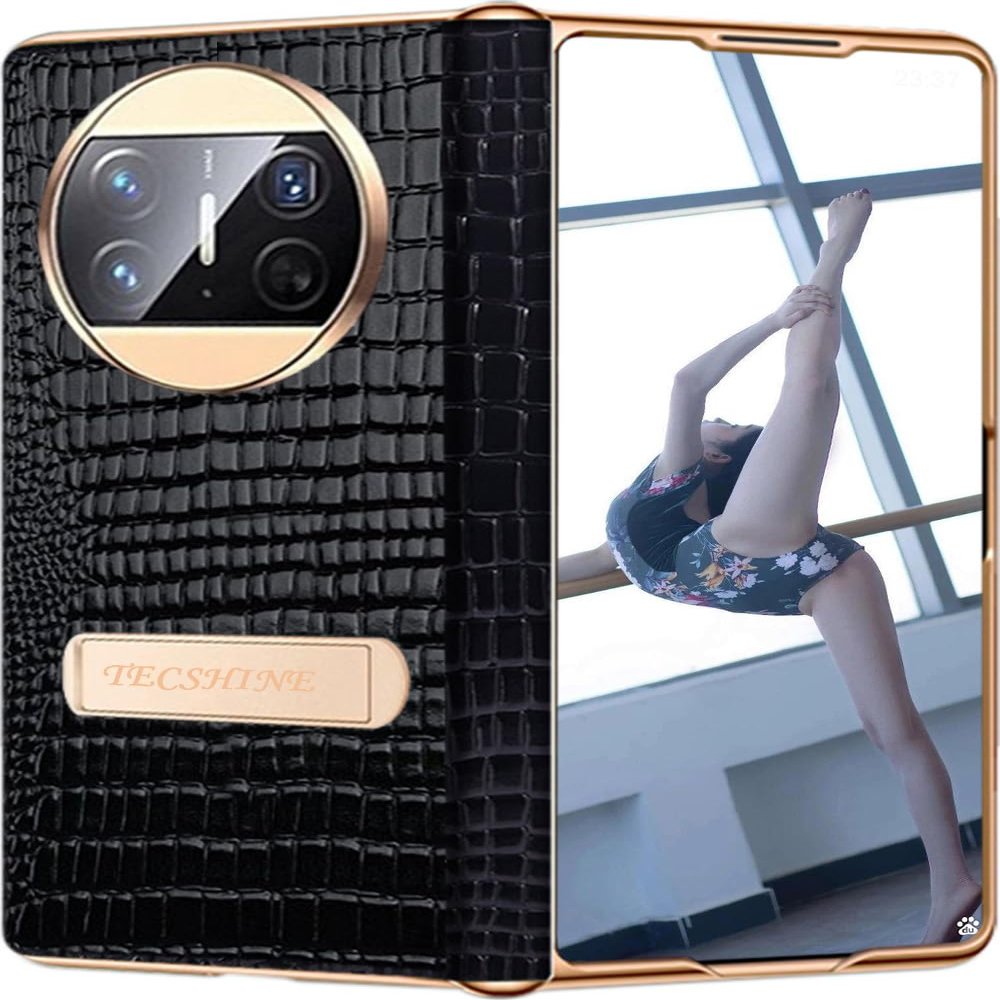 Hinge Case for Huawei Mate X3, Leather Foldable Phone Case