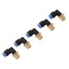 Healvian 5-Piece Straight Air Hose Fitting Set, Plastic Crimp Tube Connectors view 1