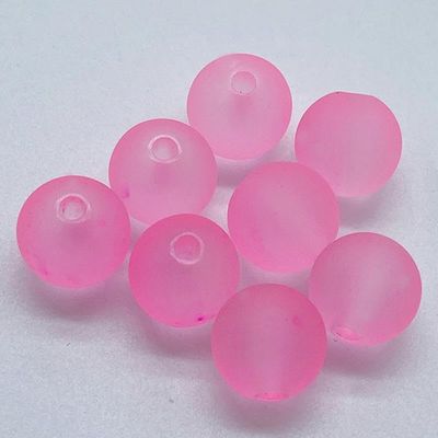 CEMELI 1000-Piece 8 mm Candy-Color Frosted Acrylic Round Beads for Jewelry Making