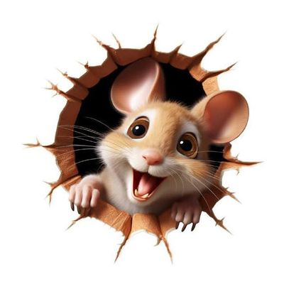 CEMELI 14 × 14 cm 10-Piece 3D Cat Self-Adhesive Toilet Seat Stickers