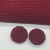BIHOOA 10-Piece 10/38 mm Round Corduroy Fabric-Covered Buttons, Velvet Buttons with Metal Shank for Clothing, Crafts and Sewing view 1