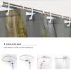 SHUODAOCO Luxury Gold & Gray Feather-Print Shower Curtain with Hooks, 180 W x 275 L cm view 4