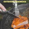 5-in-1 Folding Camping Utensil Set with Storage Pouch view 3