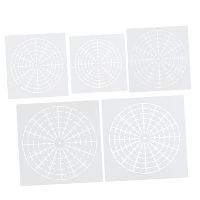 NUOBESTY 5-Piece Reusable Mandala Stencils, Washable PET, for Rocks, Walls, Fabric, and Paper