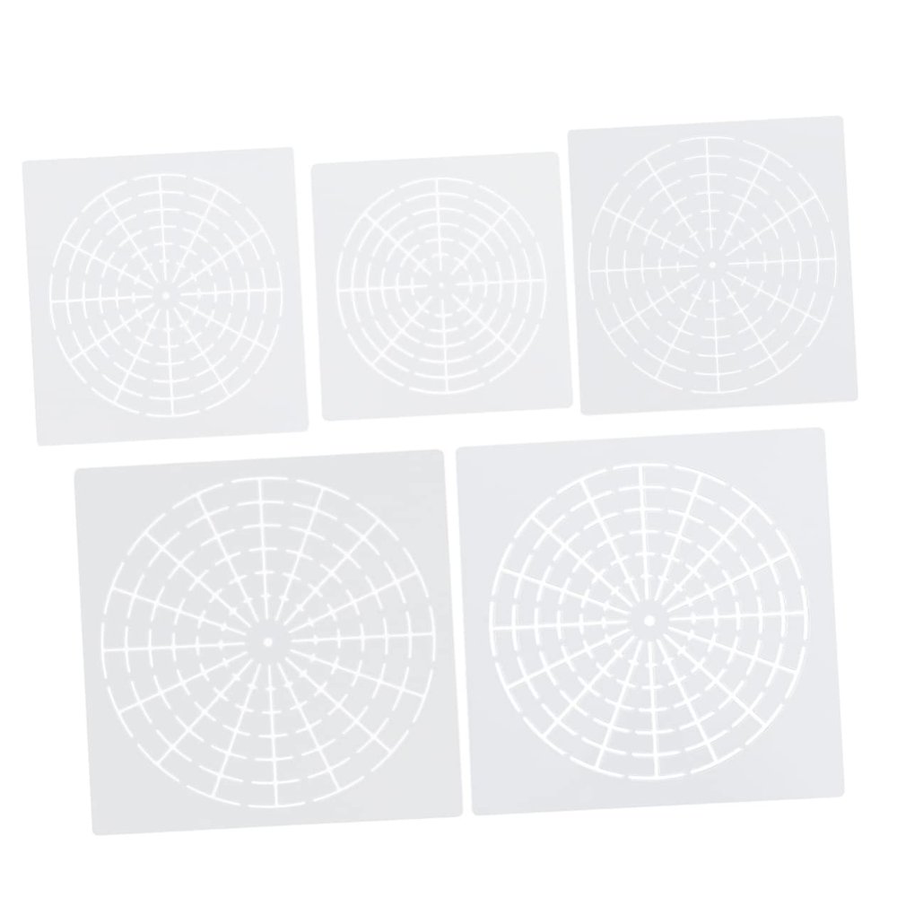 NUOBESTY 5-Piece Reusable Mandala Stencils, Washable PET, for Rocks, Walls, Fabric, and Paper