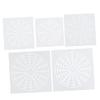 NUOBESTY 5-Piece Reusable Mandala Stencils, Washable PET, for Rocks, Walls, Fabric, and Paper view 1