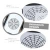 NUOBESTY 5-Piece Reusable Mandala Stencils, Washable PET, for Rocks, Walls, Fabric, and Paper view 2