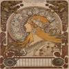 MSTECO Canvas Wall Art Print, Famous Absinthe by Alphonse Mucha, Hallway Decor, 60 x 90 cm view 1
