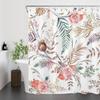 LB Pink Floral Shower Curtain, 240 x 175 cm, Extra-Wide Polyester view 2