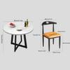 Home Leisure Balcony Small Round Table and 4-Chair Dining Set, Grass Green, 80 cm/3 view 2