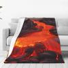 Red Lava Throw Blanket for All Seasons, Ultra-Soft Microfleece Blanket for Bed and Couch view 1