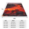 Red Lava Throw Blanket for All Seasons, Ultra-Soft Microfleece Blanket for Bed and Couch view 4