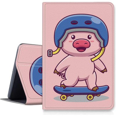 Pig Bicycle Case for Samsung Galaxy Tab A9 8.7-inch 2023 (SM-X110/X115/X117) with Auto Sleep/Wake