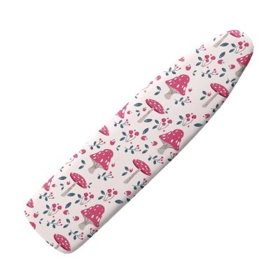 ZIATUBLES Ironing Board Cover with Elastic Edge for Women and Men, Scratch-Resistant Ironing Accessory, Pink Mushroom Print