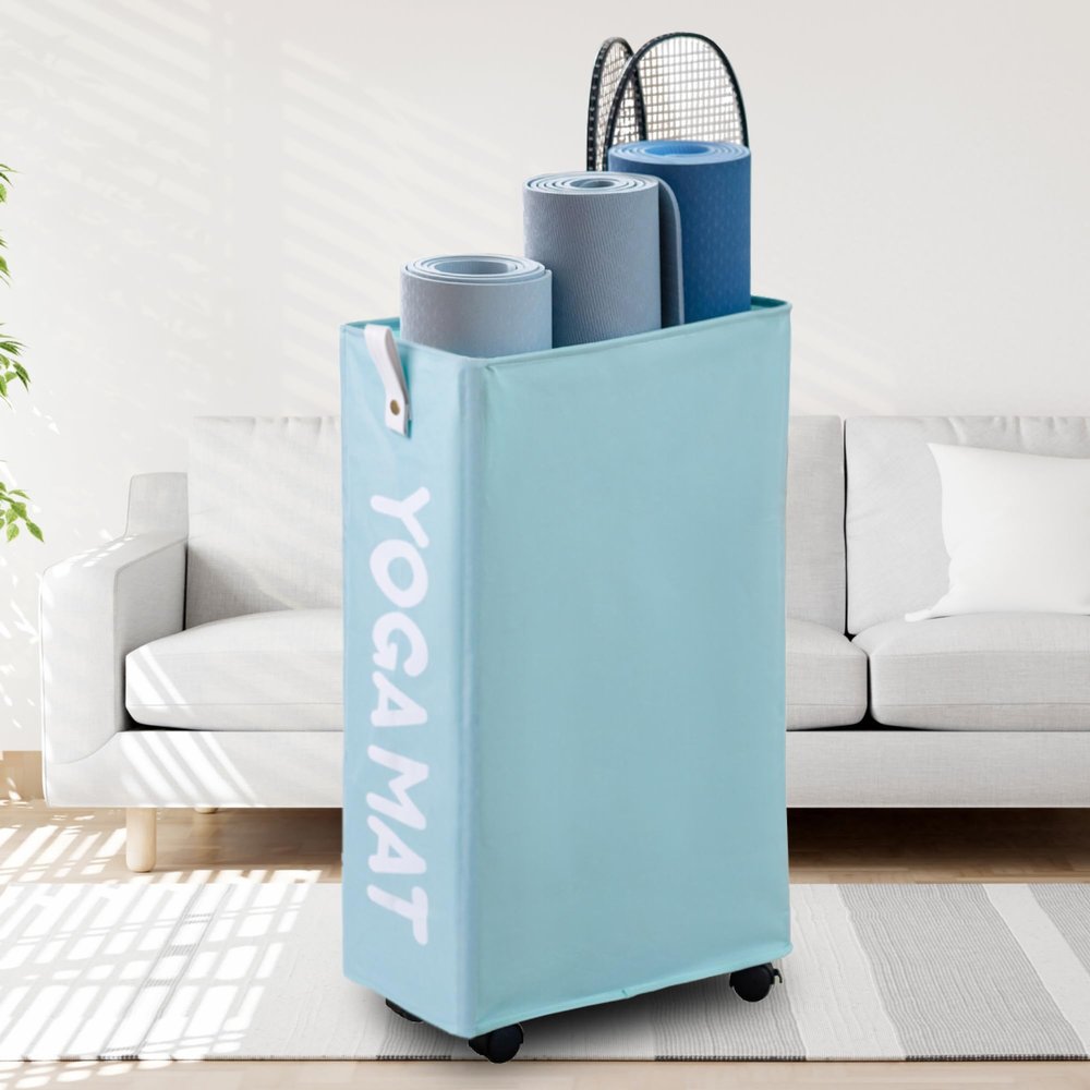 Caroeas 68.6 cm Yoga Mat Storage Rack, Light Blue, CYM-27LBL