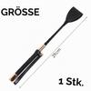 NyxSeat 1 Black Leather Riding Crop with Non-Slip Gel Grip view 2