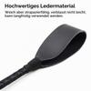 NyxSeat 1 Black Leather Riding Crop with Non-Slip Gel Grip view 3