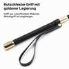 NyxSeat 1 Black Leather Riding Crop with Non-Slip Gel Grip view 4