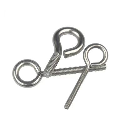 IOFIT 5-Pack 304 Stainless Steel Screw Eye Hooks, M5, 100 mm