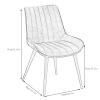 Modern Faux Leather Dining Chairs with Gold-Colored Legs view 2
