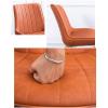 Modern Faux Leather Dining Chairs with Gold-Colored Legs view 4