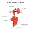 FOLOSAFENAR Mini Workbench Vise, 360° Swivel, 70 mm Adjustable Jaw Width, Silver view 3