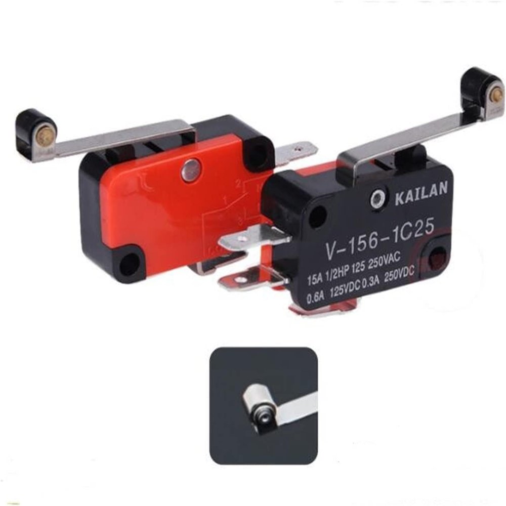 BUSOTH Limit Switches, 5-Pack, 15A 250VAC, V-15 Push Button, SPDT 1NO 1NC, V-156-1C25