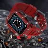 GUMMMY Carbon Fiber Modification Kit for Apple Watch, 45/44/41/40 mm, Steel Band, Agate view 3