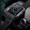 GUMMMY Carbon Fiber Modification Kit for Apple Watch, 45/44/41/40 mm, Steel Band, Agate view 4
