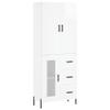 DIGBYS Highboard, High-Gloss White, 69.5 x 34 x 180 cm view 2