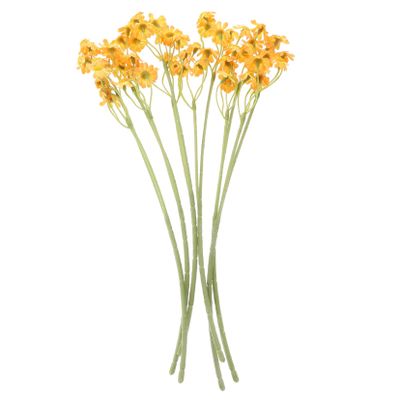 LIFKOME Artificial Orange Chamomile Bouquet with Vibrant Color and Pleasant Texture for Weddings and Festive Decor