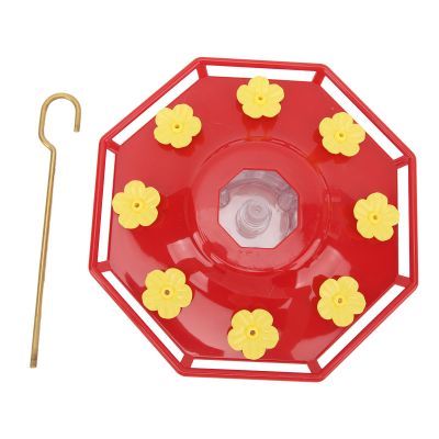 Tyenaza Hummingbird Feeder, 8-Pack with Yellow Flowers and Copper Hanging Hooks