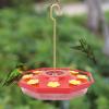 Tyenaza Hummingbird Feeder, 8-Pack with Yellow Flowers and Copper Hanging Hooks view 2