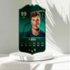 Panorama Football Card Evolutions 21 x 30 cm Methacrylate – Ultimate Team FUT Card – Personalized Soccer Photo Gift view 2