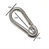 10 x M8 Carabiner Hooks, BZP Steel view 2