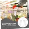 Lurrose Shopping Cart Token Keychains, 2-Piece Stainless Steel, White view 2