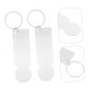Lurrose Shopping Cart Token Keychains, 2-Piece Stainless Steel, White view 4