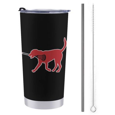 Golden Retriever Lacrosse Stick Stainless Steel Tumbler, Insulated Travel Cup