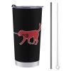 Golden Retriever Lacrosse Stick Stainless Steel Tumbler, Insulated Travel Cup view 1