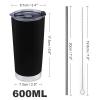 Golden Retriever Lacrosse Stick Stainless Steel Tumbler, Insulated Travel Cup view 2
