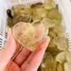 VELUNE Natural Citrine Heart Healing Stone, Hand-Polished Carved Crystal Love Palm Stone, 5565 mm, 1 Piece view 2