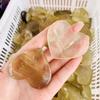 VELUNE Natural Citrine Heart Healing Stone, Hand-Polished Carved Crystal Love Palm Stone, 5565 mm, 1 Piece view 4