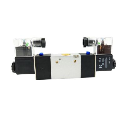 1PCS 3V220 G1/4 Solenoid Valve, 2-Way 3-Position, Pneumatic, Single and Double Coil, AIRTAC Type (Size: 1/4", Color: DC12V_1PC)