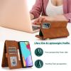 Asuwish Wallet Case for Samsung Galaxy A52 4G/5G and A52s 5G, Brown view 2