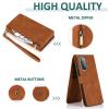 Asuwish Wallet Case for Samsung Galaxy A52 4G/5G and A52s 5G, Brown view 4