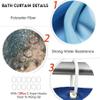 Golden White Black 4-Piece Shower Curtain and Bathroom Mat Set view 4