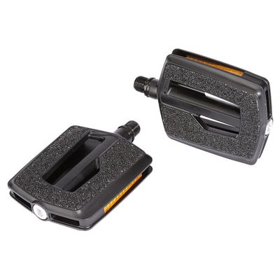 Ergotec 831 Bicycle Pedals, City/Trekking, Non-Slip Sandpaper Surface, Reflectors, Black, 356 g/Pair