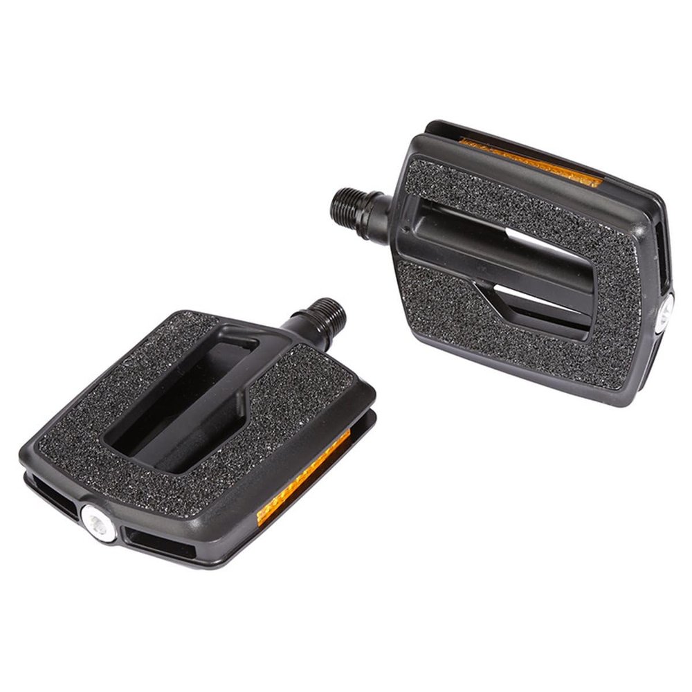 Ergotec 831 Bicycle Pedals, City/Trekking, Non-Slip Sandpaper Surface, Reflectors, Black, 356 g/Pair